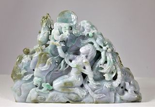 Finely Carved Chinese Jade Sculpture