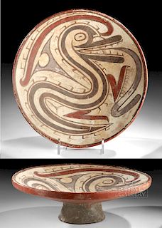 Panamanian Cocle Polychrome Pedestal Plate