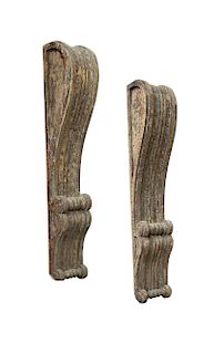 Pair of English Georgian Wood Corbels