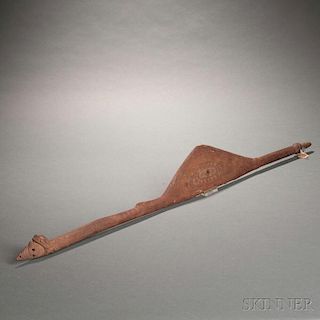 New Guinea Carved Wood Spear Thrower