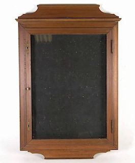 AMERICAN WATCHMAKER'S WALL DISPLAY CASE