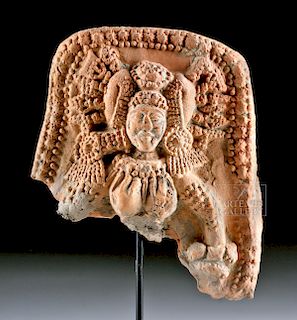 Rare Chandraketugarh Pottery Plaque of Goddess - Yakshi