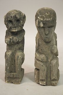 2 Sumbanese Stone Carved Figures