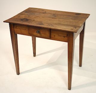 19th c. Cherry One Drawer Side Table