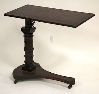 Regency Mahogany Adjustable Bedside Table, e. 19th