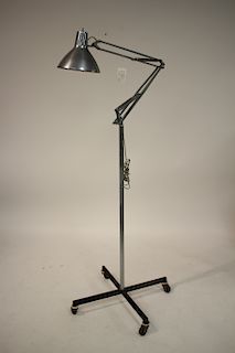 LUXO L2 Chrome Work Light on Rolling Floor Stand