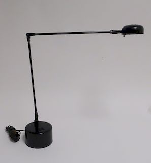 Black Enameled Extension Desk Lamp