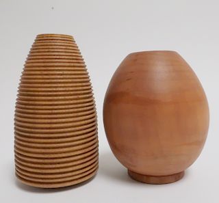 2 Studio Design Contemporary Wood Vases