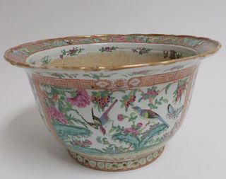 19th c. Famille Rose Large Jardiniere