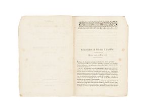 Herrera, José Joaquín de. Ley de 4 de Noviembre de 1848 sobre el Arreglo del Ejército... México: Vicente García Torres, 1848. 16 p.
