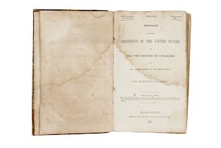 Polk, James K. Message from the President of the United States... Washington:, 1848. 1369 + 249 p. 17 planos plegados.