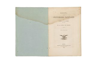 Maximiliano de Habsburgo.  Reseña de las Festividades Nacionales de los Días 15 y 16 de Setiembre Solemnizadas... México, 1864.