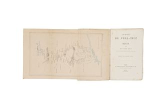 Par un Zouave. Les Bivouacs de Vera - Cruz à Mexico. Avec une carte spéciale de l'expédition dressée sur... Paris, 1865.