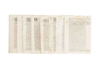 Cartas Poder. Ciudad de México y Ciudad de los Ángeles, principios del siglo XVII.  Varios firmantes. Piezas: 8.