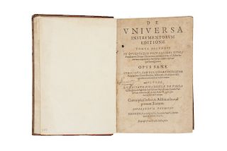 Pareja, Gabriele de. De Universa Instrumentorum Editione. Madridii: Ex Typographia Ioannis Sancsij, 1649.