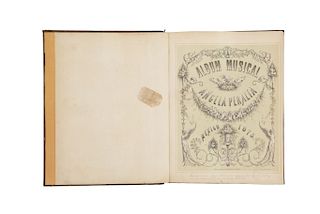 Peralta, Ángela. Álbum Musical. México: Editor propietario, Julián Montiel y Duarte / Lit. de Rivera e Hijos, 1875. 1 lámina.