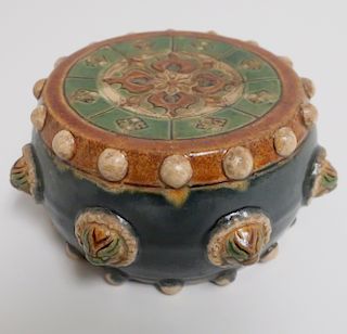 Chinese Sancai Ceramic Drum