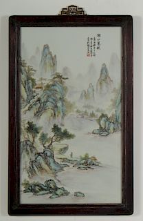 Chinese Large Porcelain Plaque
