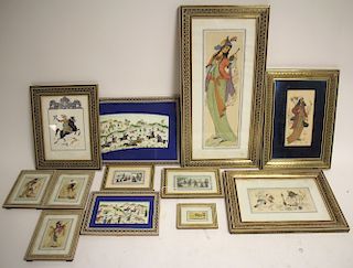 12 Persian Works, 6 H. Ali Sajjadi Miniatures