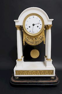 Louis XVI Marble & Ormolu Mantle Clock