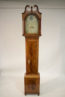 Federal Inlaid Mahogany Tall Case Clock, c 1810