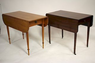 18th C. English Pembroke with Tapered Leg Table