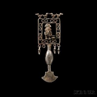 Chimu Silver Alloy Scepter/Rattle