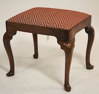 Queen Anne Mahogany Footstool, 19th C