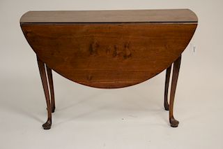 19th c. Cherry Gateleg Table, Cabriole Legged