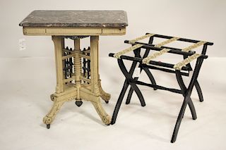 Eastlake Victorian Table & luggage stands
