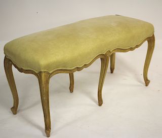 Louis XV Style Paint Decorated Bench
