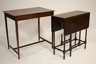 2 Wood Tables, 19-20th C., English Style
