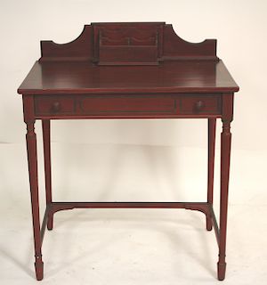 Country Sheraton Style Wood Paint Decorated Desk