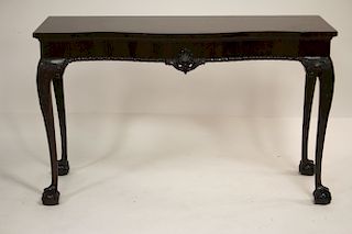 Chippendale Style Mahogany Carved Console Table