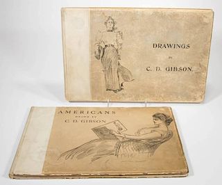 CHARLES DANA GIBSON (AMERICAN, 1867-1944) PRINTED PORTFOLIOS, LOT OF TWO