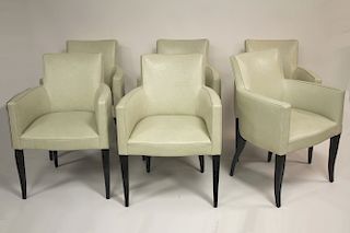 6 John Hutton for Holly Hunt Leather Chairs