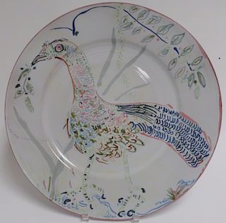 J. P. Fulham Pottery Charger by Philip Sutton