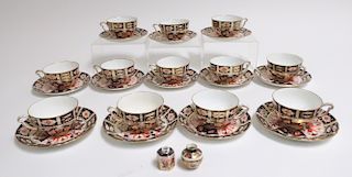 12 Royal Crown Derby Porcelain Cups & Saucers