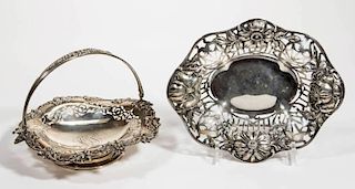 ASSORTED AMERICAN STERLING SILVER RETICULATED ARTICLES, LOT OF TWO