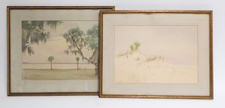 Two Frank Galsworthy Southern Landscapes c. 1928