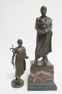 2 Bronze Standing Figures, 19th C. or Earlier
