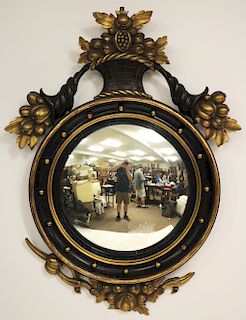 Federal Style Carved and Giltwood Bullseye Mirror