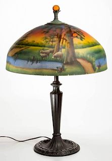 JEFFERSON REVERSE-PAINTED SHADE TABLE LAMP