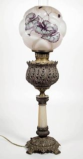 AMERICAN MIXED-METAL BANQUET LAMP