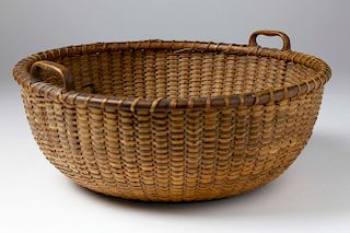 LABELED FREDERICK COFFIN NANTUCKET SEWING BASKET