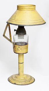 YELLOW TOLE-WARE LARD LAMP