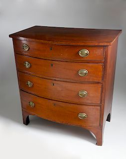 FEDERAL INLAID MAHOGANY CHILD'S CHEST OF DRAWERS