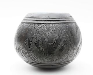 AMERICAN CARVED COCONUT SHELL