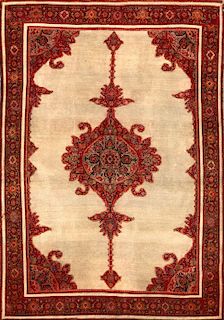 PERSIAN MALAYER HAND-KNOTTED ORIENTAL RUG