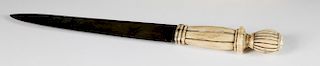 WHALEMAN MADE BALEEN AND WHALE IVORY KNIFE